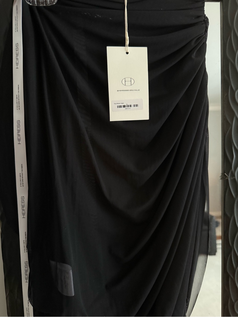 NWT HEIRESS Draped SHEER WRAP